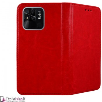 Telone grynos odos dėklas - raudonas (Xiaomi Redmi 10A) Telone grynos odos dėklas - raudonas (Xiaomi Redmi 10A)